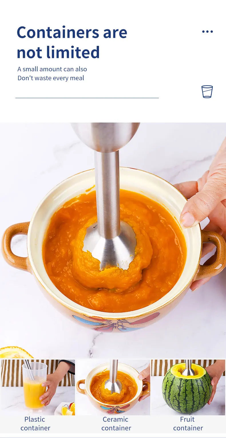 RAF 800W 4-Blade Hand Blender  Powerful, Fast Start, Easy Clean, Perfect for Smoothies