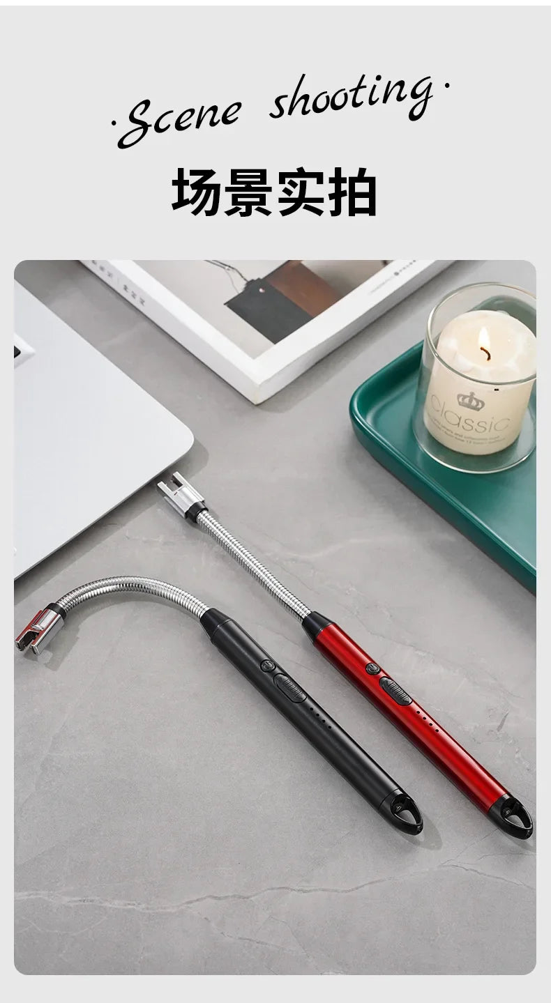 USB Rechargeable Electric Arc Lighter  Windproof, Safe & Flexible for Kitchen & Outdoor Use