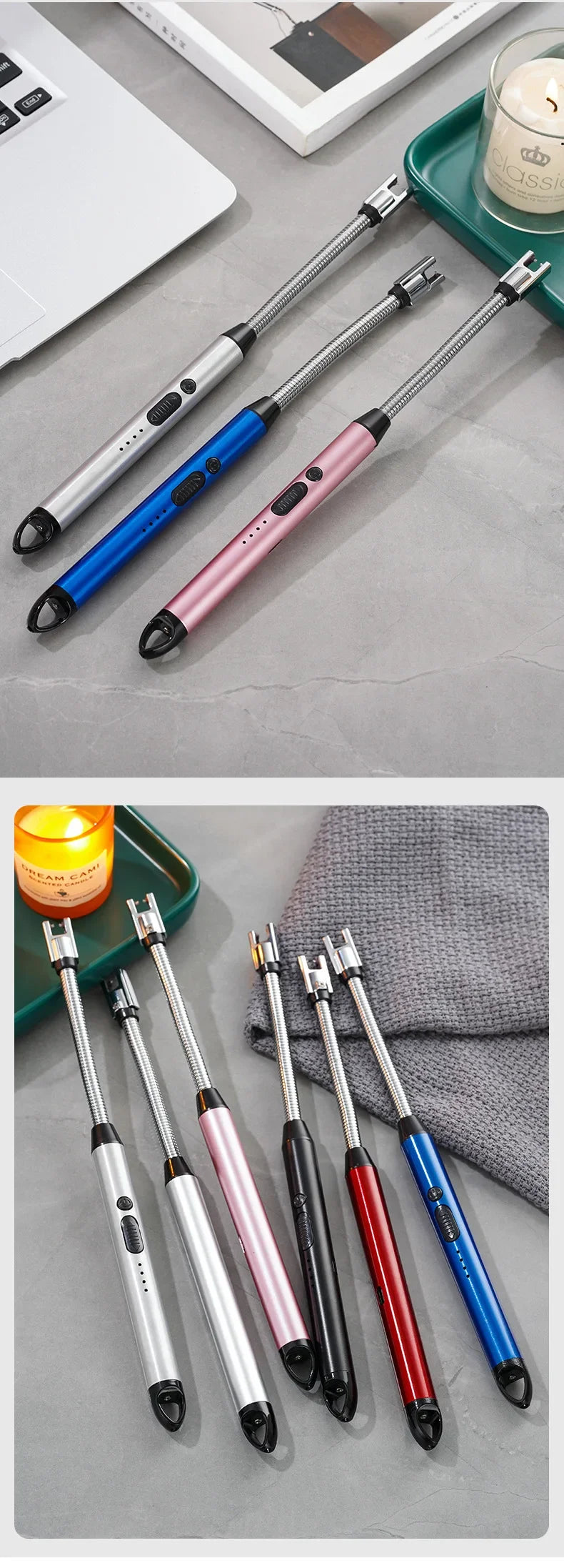 USB Rechargeable Electric Arc Lighter  Windproof, Safe & Flexible for Kitchen & Outdoor Use