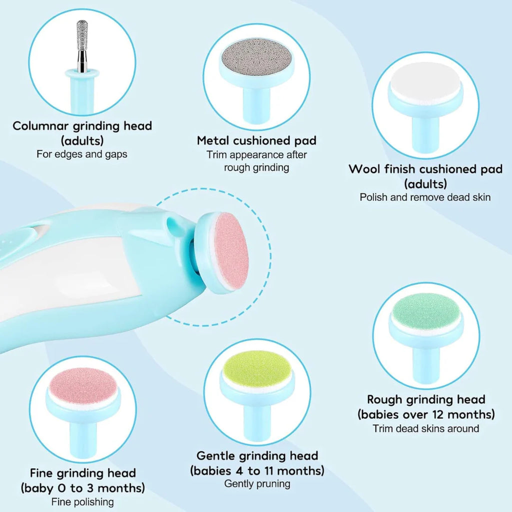 Smart Electric Baby Nail Trimmer with LED Light  Safe, Quiet & Easy Grooming for Kids and Newborns