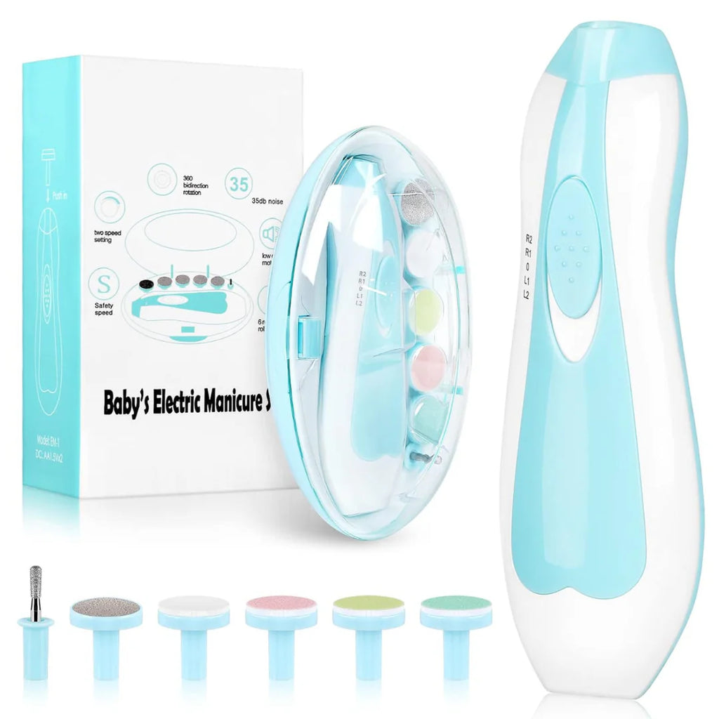 Smart Electric Baby Nail Trimmer with LED Light  Safe, Quiet & Easy Grooming for Kids and Newborns
