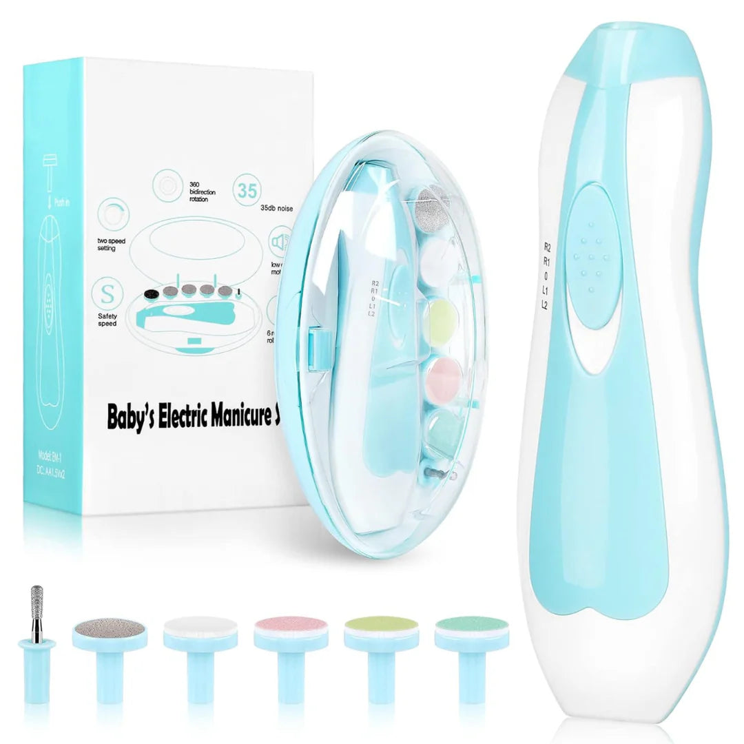 Smart Electric Baby Nail Trimmer with LED Light  Safe, Quiet & Easy Grooming for Kids and Newborns