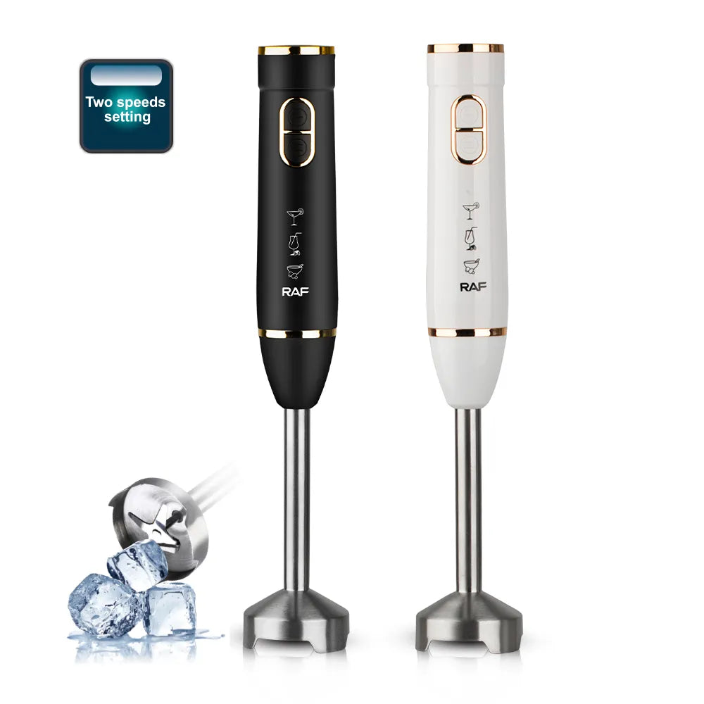 RAF 800W 4-Blade Hand Blender  Powerful, Fast Start, Easy Clean, Perfect for Smoothies
