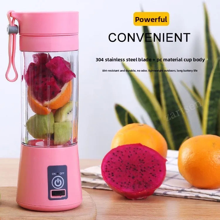 Portable USB Rechargeable Juicer Blender  6 Blades, Powerful & Convenient Mixer for Smoothies & Shakes