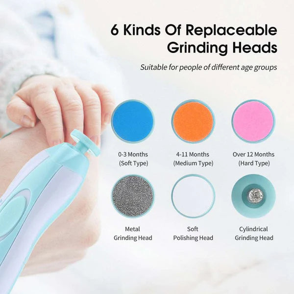 Smart Electric Baby Nail Trimmer with LED Light  Safe, Quiet & Easy Grooming for Kids and Newborns