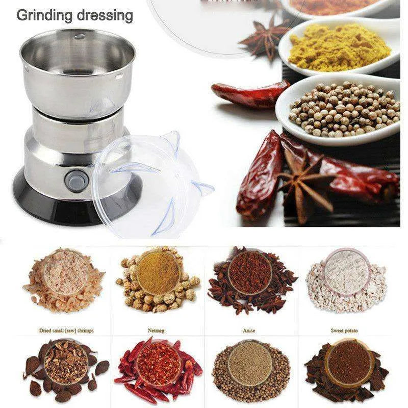 Powerful Multifunctional Electric Masala Grinder  Durable Stainless Steel Spice & Herb Blender