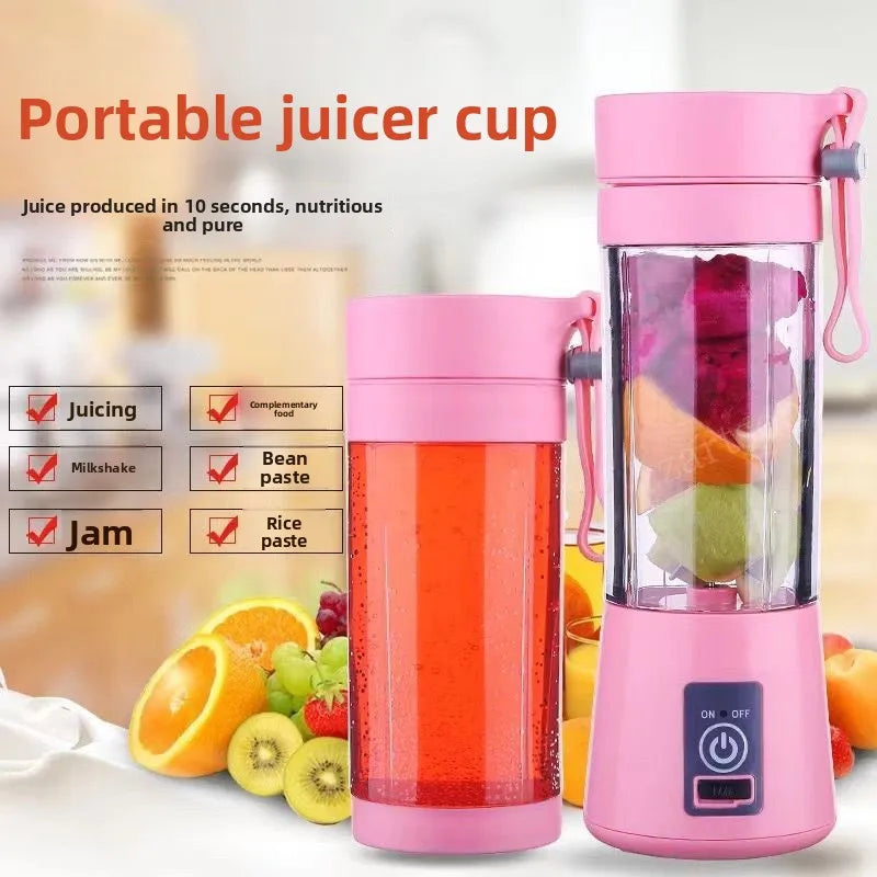 Portable USB Rechargeable Juicer Blender  6 Blades, Powerful & Convenient Mixer for Smoothies & Shakes