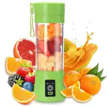 Portable USB Rechargeable Juicer Blender  6 Blades, Powerful & Convenient Mixer for Smoothies & Shakes