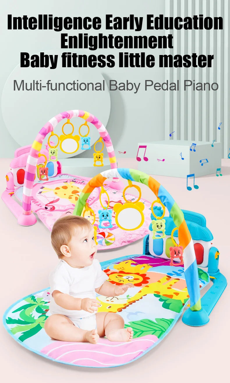 3-in-1 Baby Piano Play Gym – Musical Activity Mat for Newborns & Toddlers (0–36 Months)
