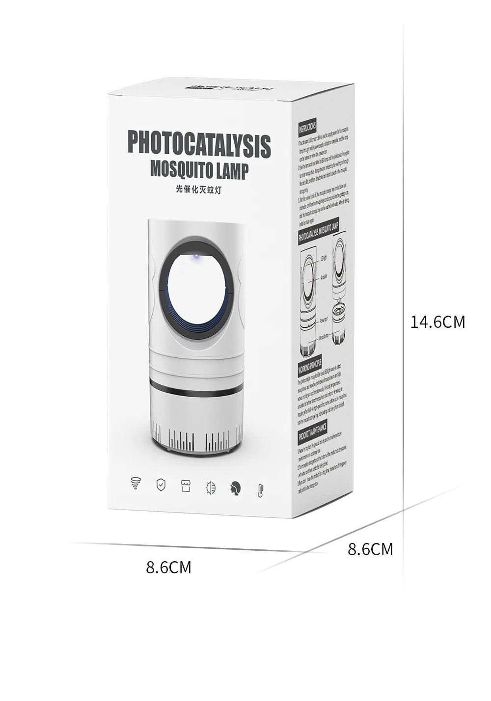 Electronic LED Mosquito Killer Lamp with USB – Safe, Chemical-Free Insect Trap for Home, Office, Garden & Bedroom  High-Voltage Electric Bug Zapper