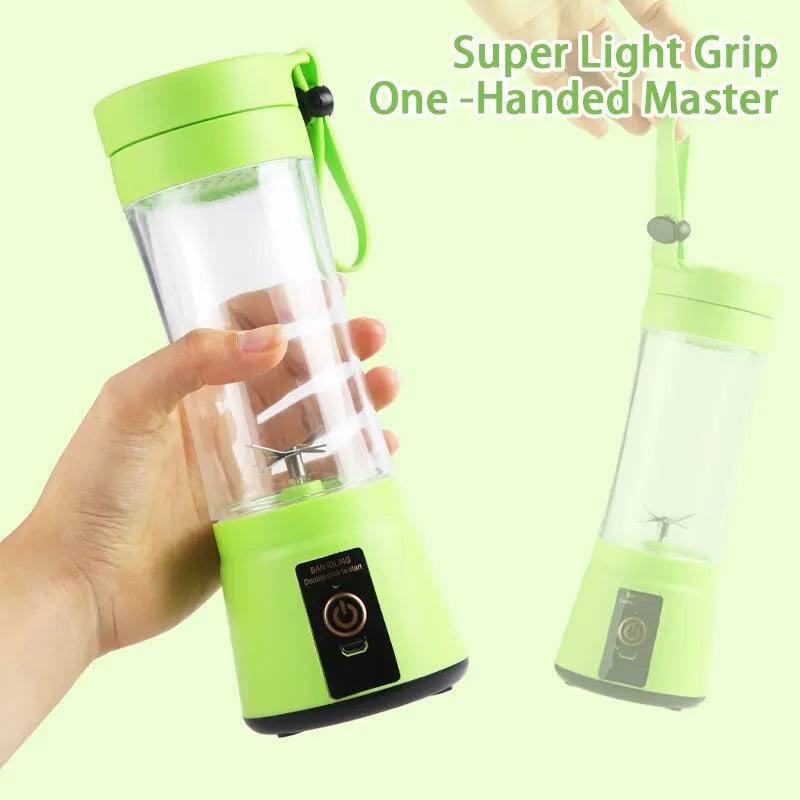Portable USB Rechargeable Juicer Blender  6 Blades, Powerful & Convenient Mixer for Smoothies & Shakes