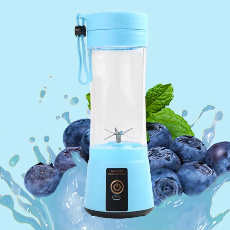 Portable USB Rechargeable Juicer Blender  6 Blades, Powerful & Convenient Mixer for Smoothies & Shakes