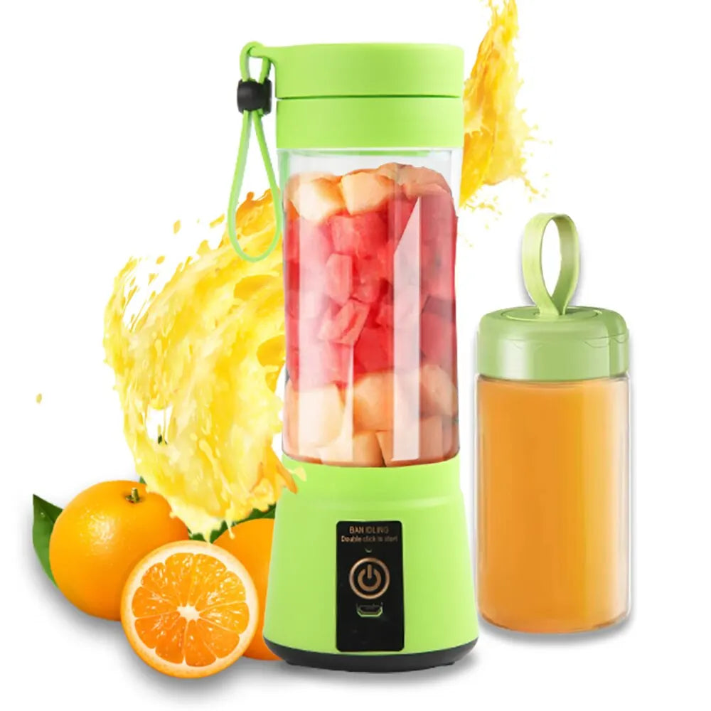 Portable USB Rechargeable Juicer Blender  6 Blades, Powerful & Convenient Mixer for Smoothies & Shakes