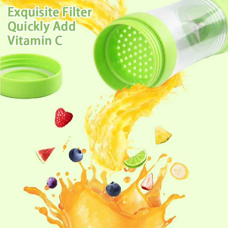 Portable USB Rechargeable Juicer Blender  6 Blades, Powerful & Convenient Mixer for Smoothies & Shakes