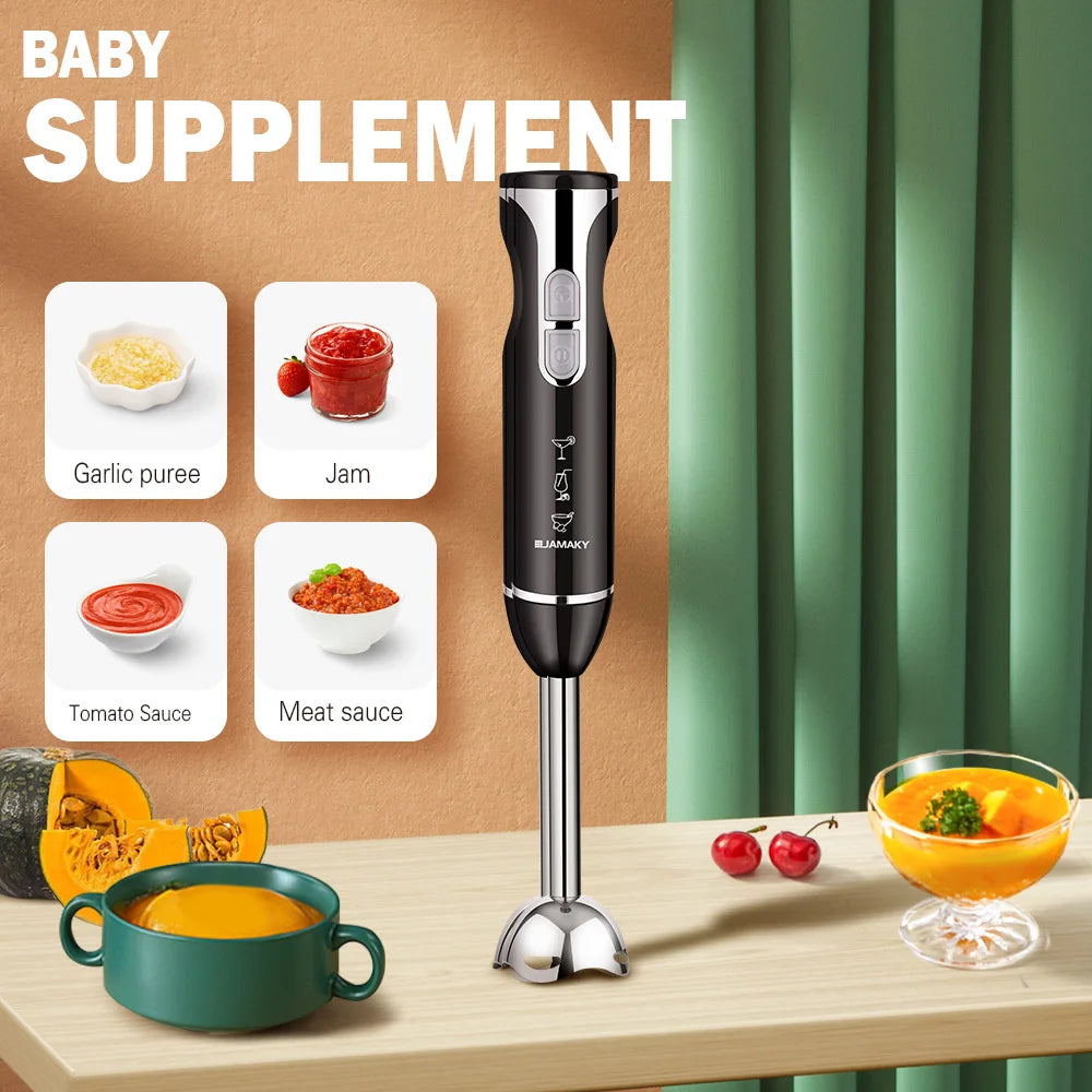 RAF 800W 4-Blade Hand Blender  Powerful, Fast Start, Easy Clean, Perfect for Smoothies