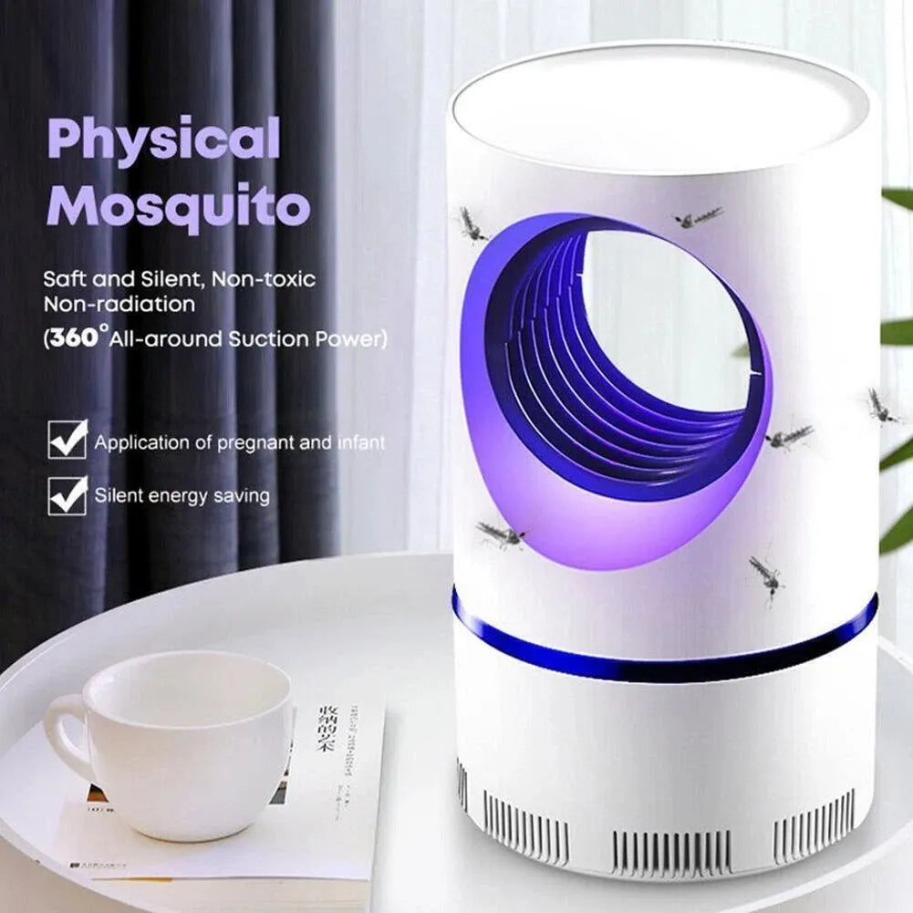 Electronic LED Mosquito Killer Lamp with USB – Safe, Chemical-Free Insect Trap for Home, Office, Garden & Bedroom  High-Voltage Electric Bug Zapper