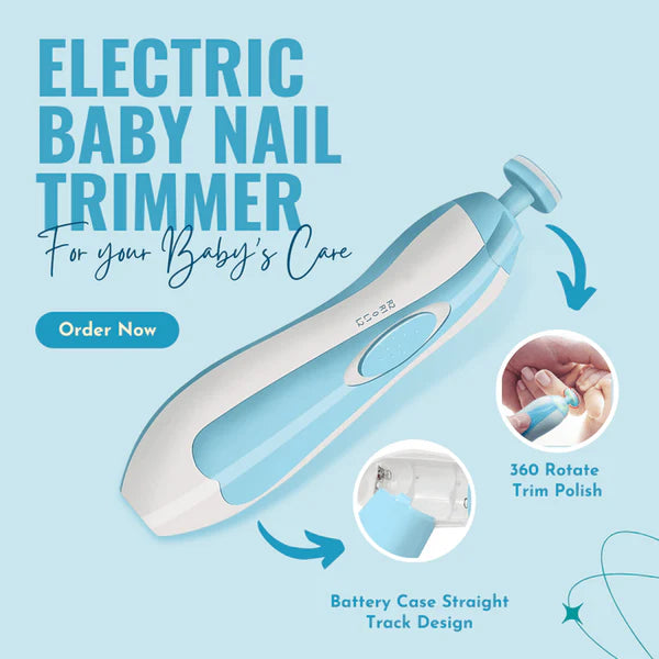 Smart Electric Baby Nail Trimmer with LED Light  Safe, Quiet & Easy Grooming for Kids and Newborns