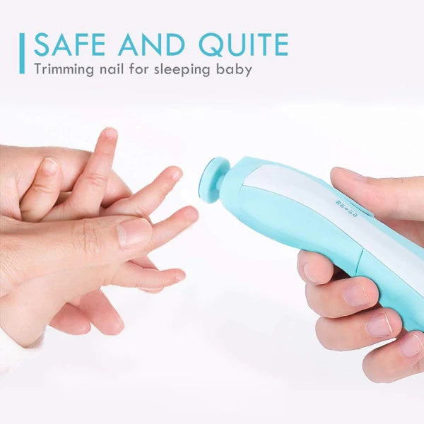 Smart Electric Baby Nail Trimmer with LED Light  Safe, Quiet & Easy Grooming for Kids and Newborns