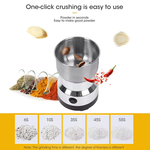 Powerful Multifunctional Electric Masala Grinder  Durable Stainless Steel Spice & Herb Blender