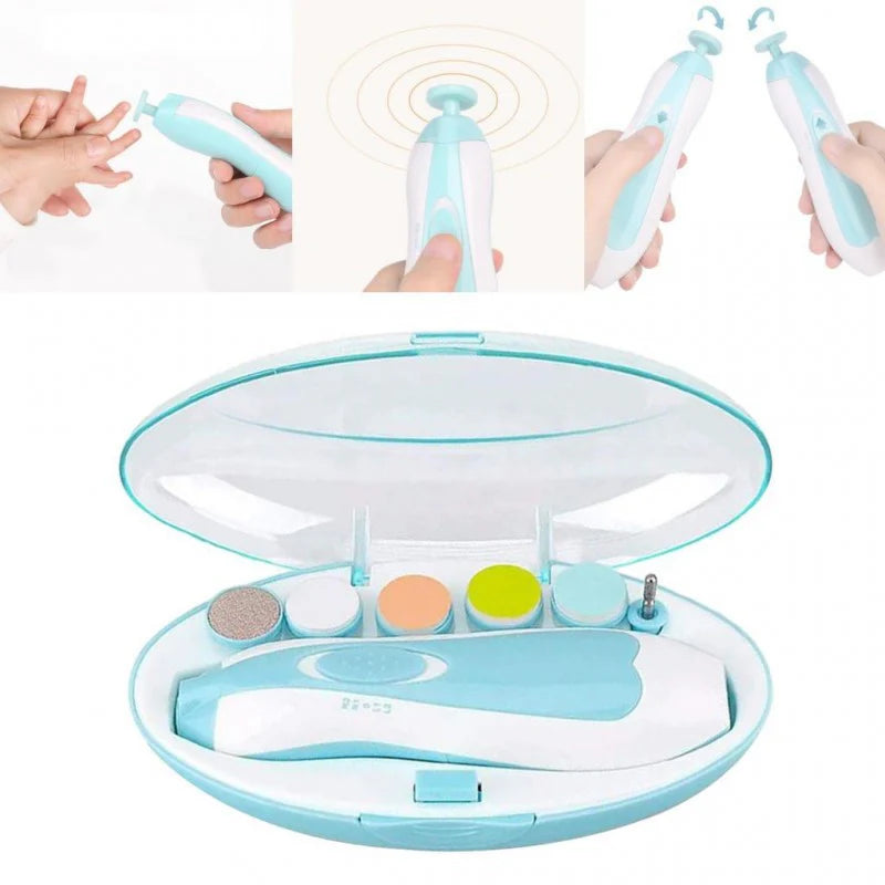 Smart Electric Baby Nail Trimmer with LED Light  Safe, Quiet & Easy Grooming for Kids and Newborns