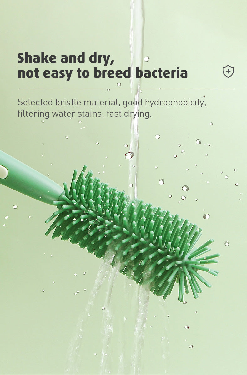 Baby Bottle Brush Nipple Feeder Cleaner – 3-in-1 Combo, Soft Bristles & Sponge