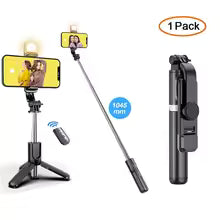 Bluetooth Selfie Stick with Tripod & Wireless Remote  Perfect for Solo & Group Shots