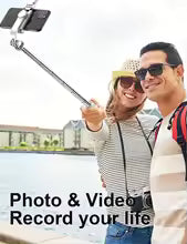 Bluetooth Selfie Stick with Tripod & Wireless Remote  Perfect for Solo & Group Shots