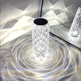 16 Colors Rose Touch Crystal Desk Lamp