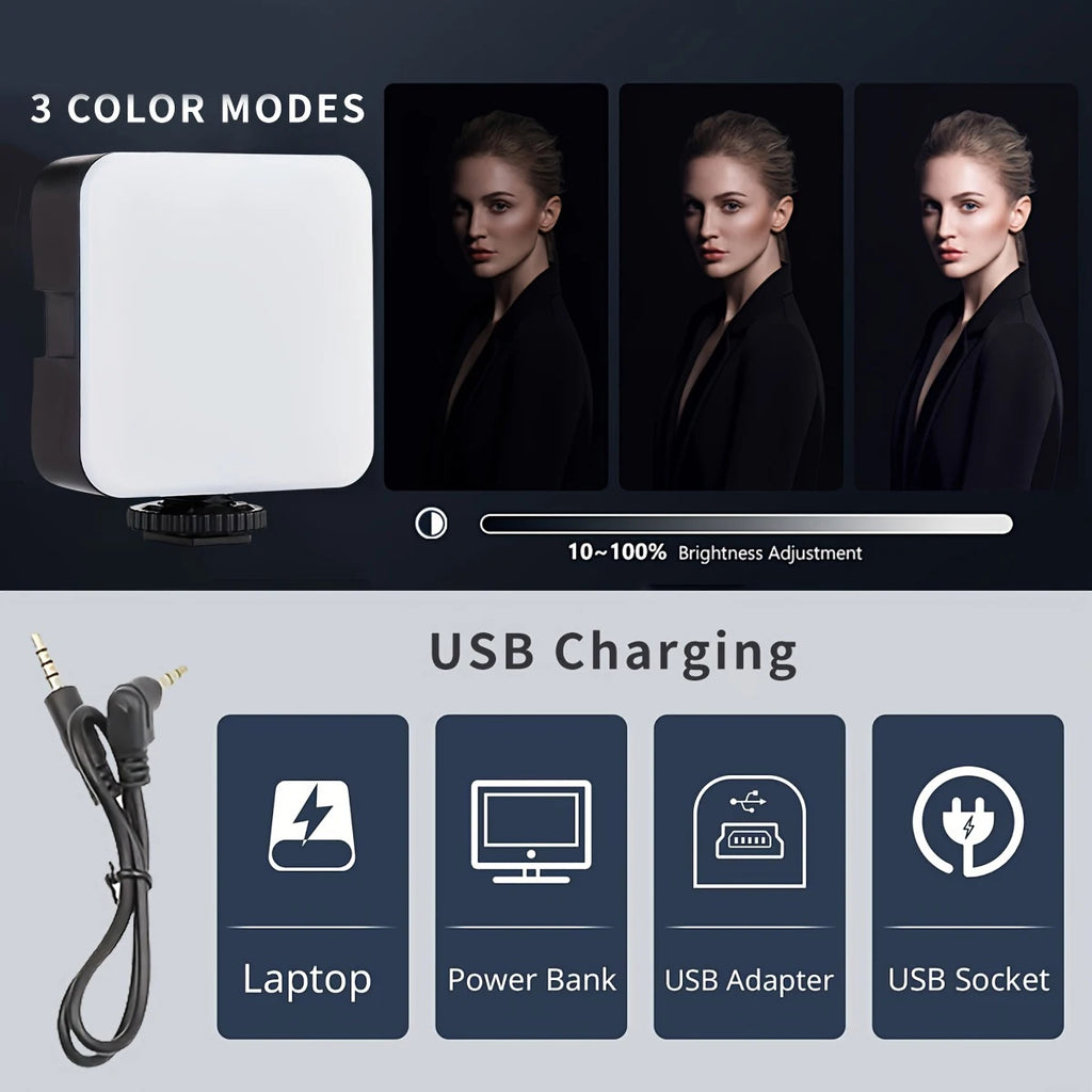 All-in-One Mobile Vlogging Kit  Tripod, LED Light, Microphone & Phone Holder  &  Content Creators
