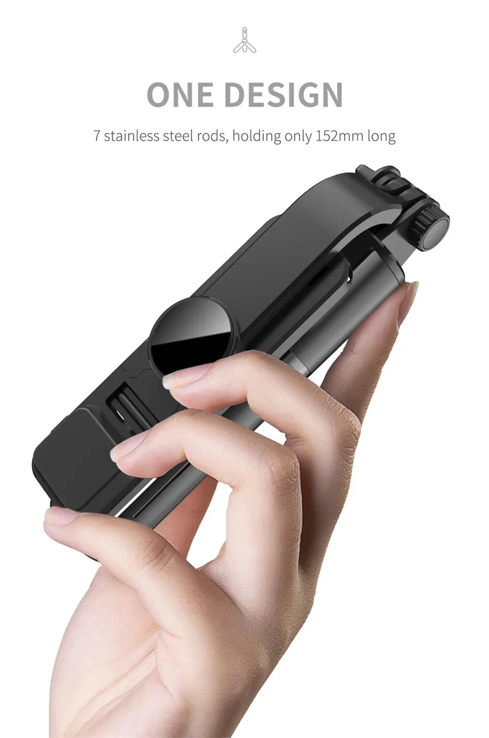 Bluetooth Selfie Stick with Tripod & Wireless Remote  Perfect for Solo & Group Shots