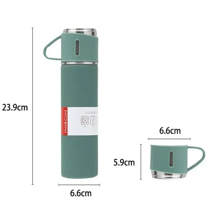 Stainless Steel Vacuum Flask 500ml  Hot & Cold Insulated Bottle for Travel, Office, Gym & Outdoor Use