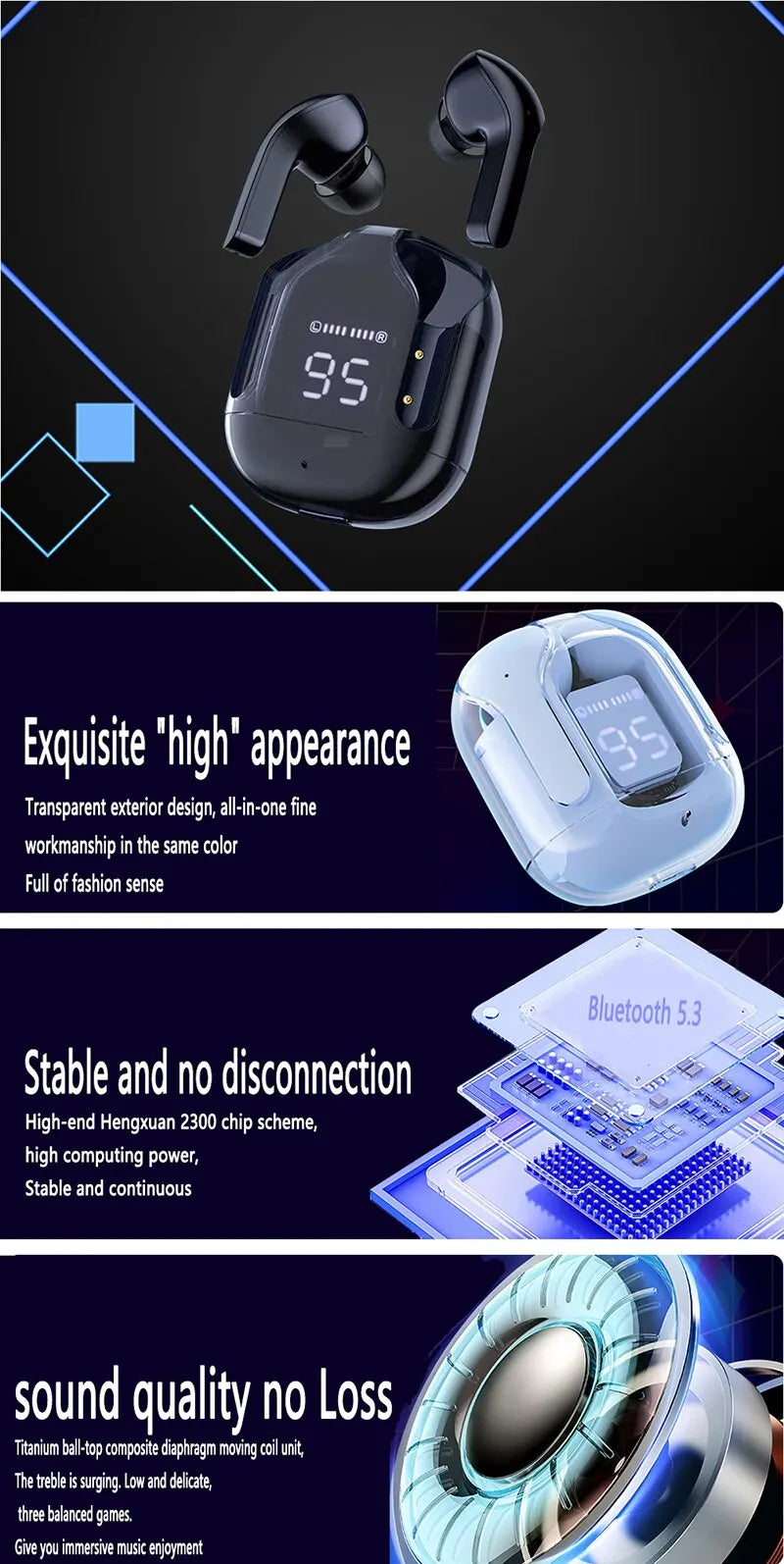Air 31 TWS Earbuds  Wireless Bluetooth with Deep Bass, Noise Reduction & Smart Touch Control