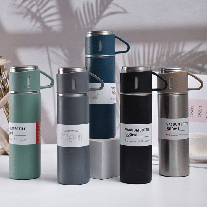 Stainless Steel Vacuum Flask 500ml  Hot & Cold Insulated Bottle for Travel, Office, Gym & Outdoor Use