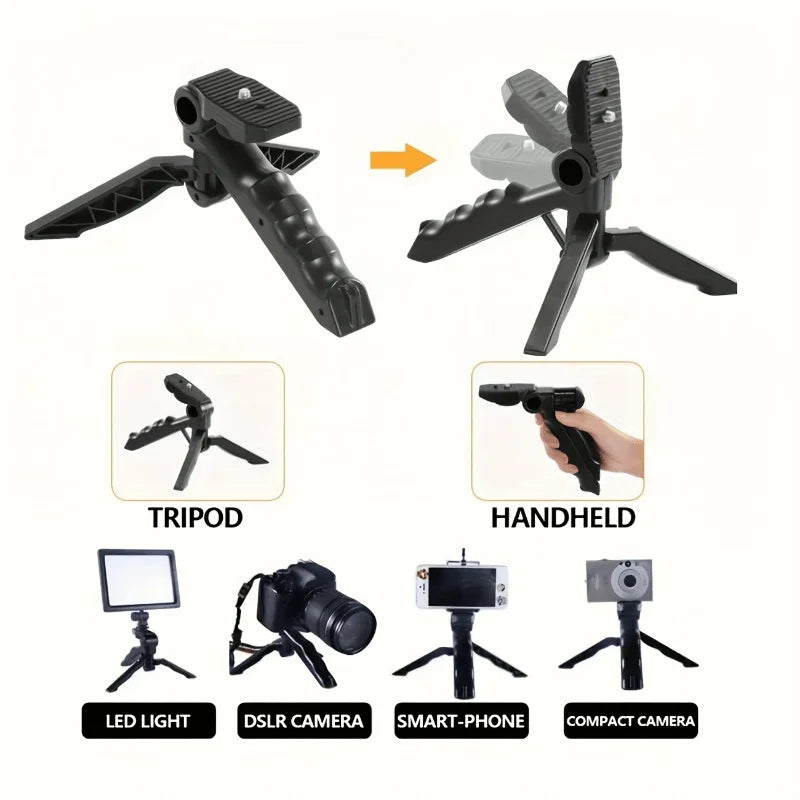 All-in-One Mobile Vlogging Kit  Tripod, LED Light, Microphone & Phone Holder  &  Content Creators