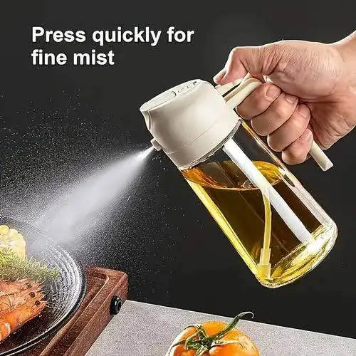 2-in-1 Oil Sprayer and Olive Oil Dispenser  Lightproof Cooking Spray Bottle for Salads, Baking, and Barbecue Tools
