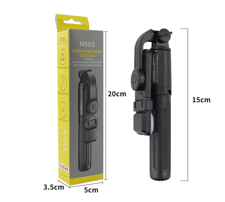Bluetooth Selfie Stick with Tripod & Wireless Remote  Perfect for Solo & Group Shots