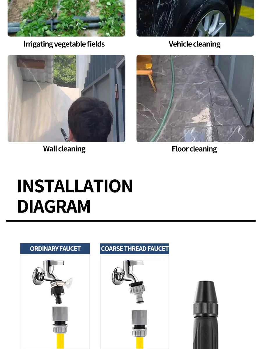 360° High-Pressure Brass Spray Nozzle  Adjustable & Durable Leak-Free Design