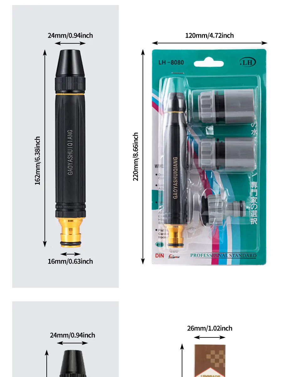 360° High-Pressure Brass Spray Nozzle  Adjustable & Durable Leak-Free Design
