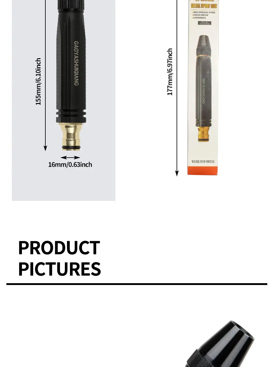 360° High-Pressure Brass Spray Nozzle  Adjustable & Durable Leak-Free Design