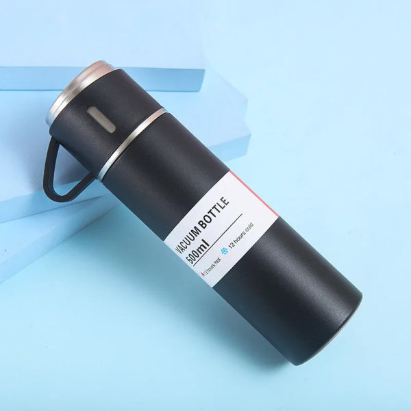 Stainless Steel Vacuum Flask 500ml  Hot & Cold Insulated Bottle for Travel, Office, Gym & Outdoor Use