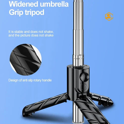 Bluetooth Selfie Stick with Tripod & Wireless Remote  Perfect for Solo & Group Shots