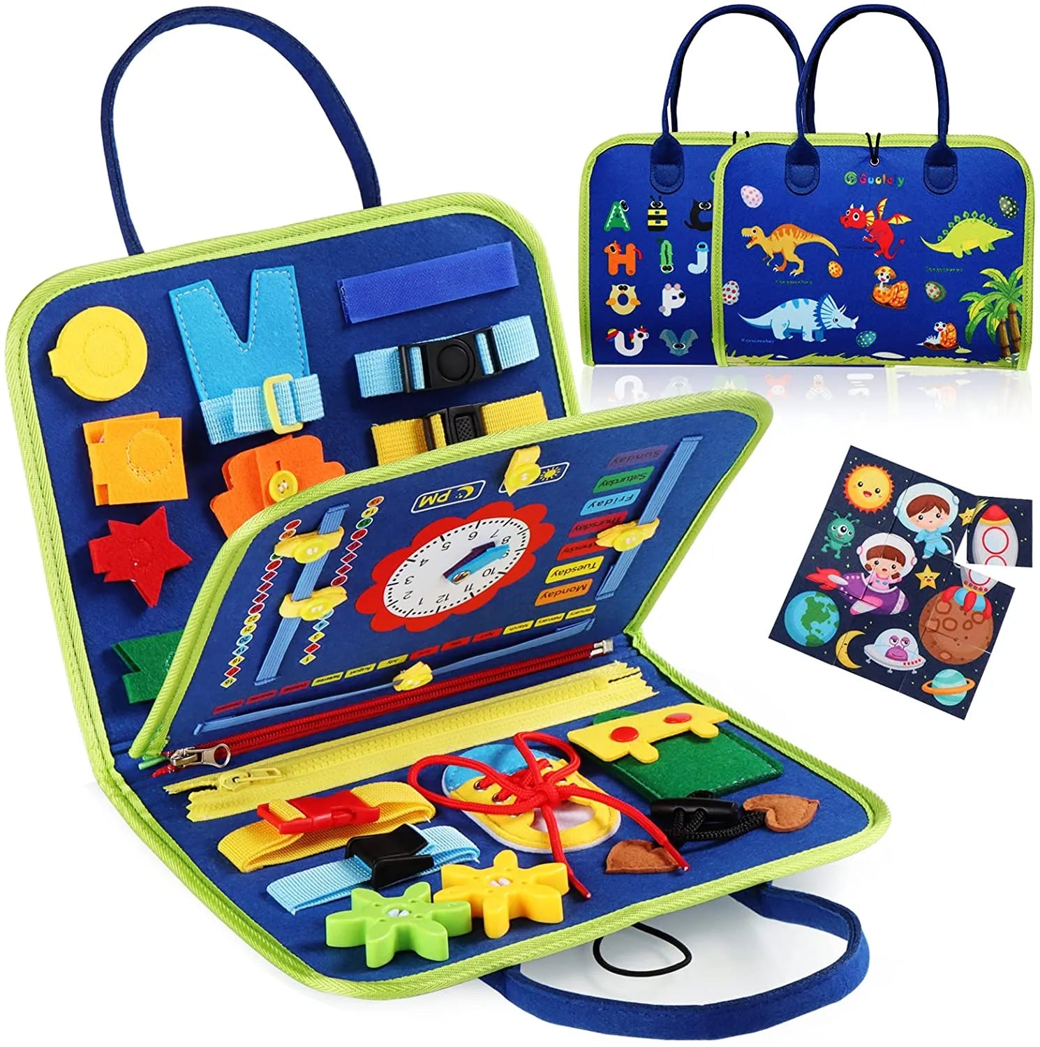 Busy Board Montessori Learning Toy  Early Educational Preschool Activity Board for Toddlers, Travel Toys for Boys & Girls