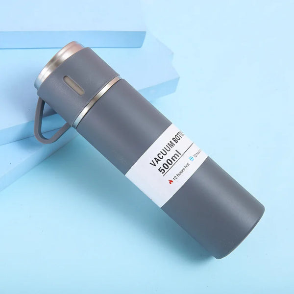 Stainless Steel Vacuum Flask 500ml  Hot & Cold Insulated Bottle for Travel, Office, Gym & Outdoor Use