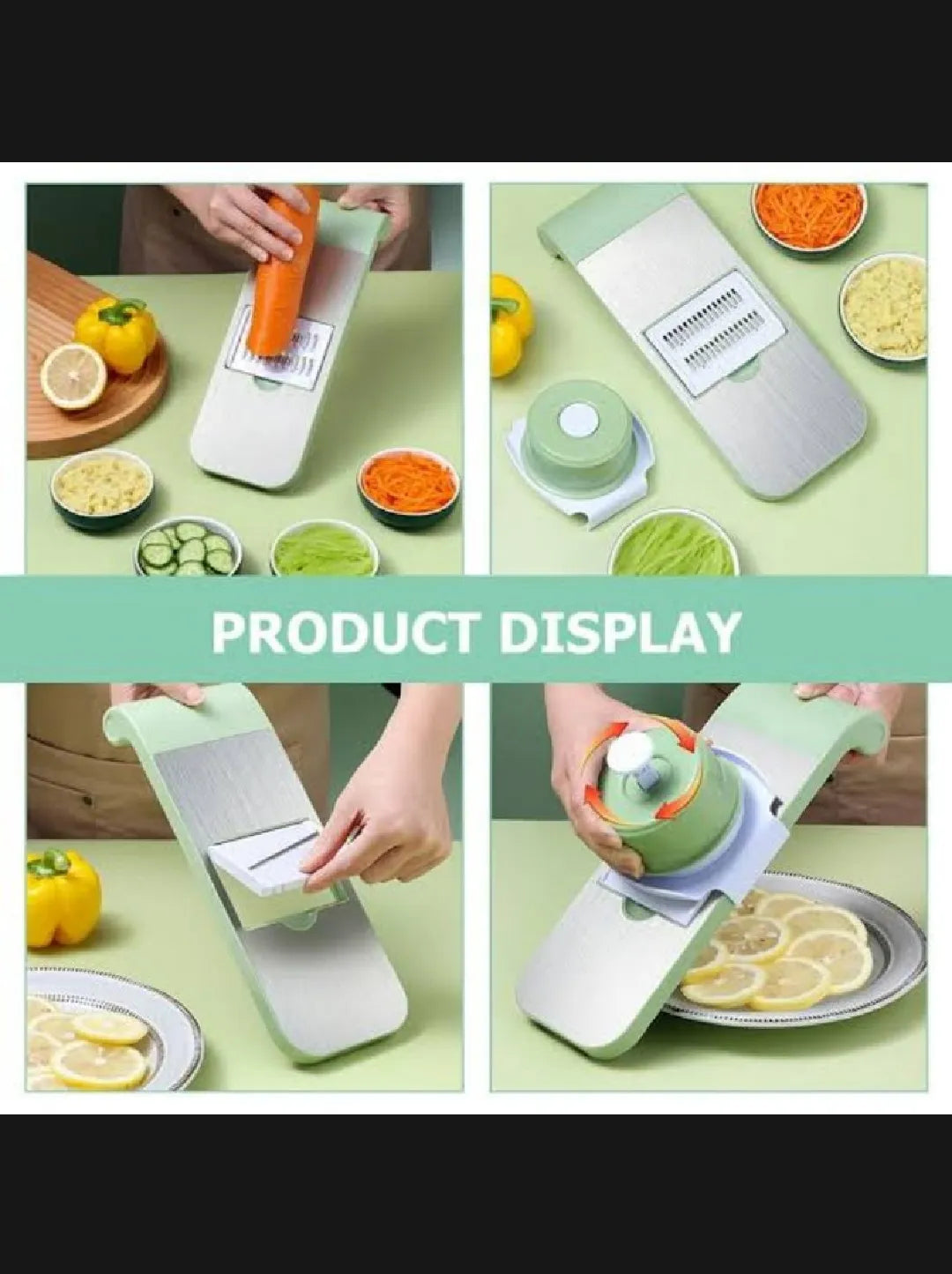 5-in-1 Stainless Steel Vegetable Cutter & Slicer with Storage Box – Multipurpose Kitchen Tool