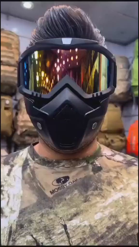 High Quality Bike Face Helmet Mask & Goggles  Ultimate Protection & Comfort