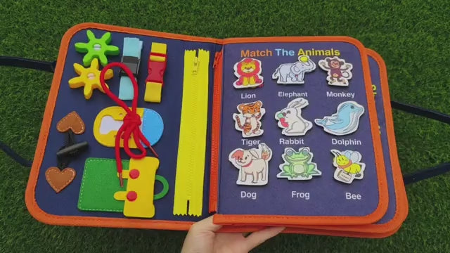 Busy Board Montessori Learning Toy  Early Educational Preschool Activity Board for Toddlers, Travel Toys for Boys & Girls