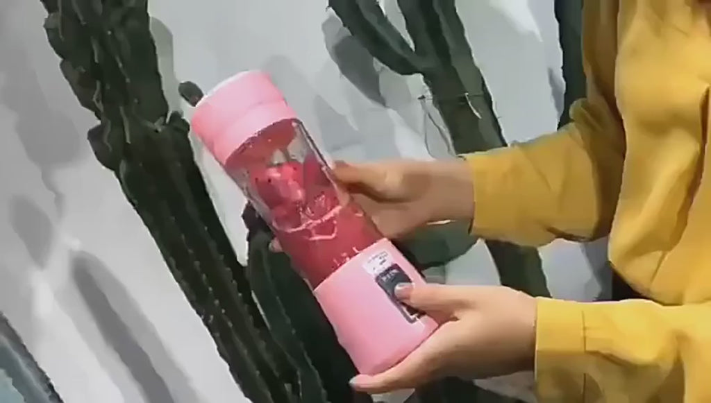 Portable USB Rechargeable Juicer Blender  6 Blades, Powerful & Convenient Mixer for Smoothies & Shakes